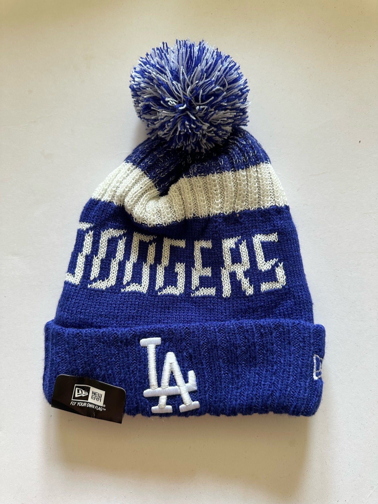 Los Angeles LA Dodgers MLB Bobble Beanie Multi Colour With Tags on