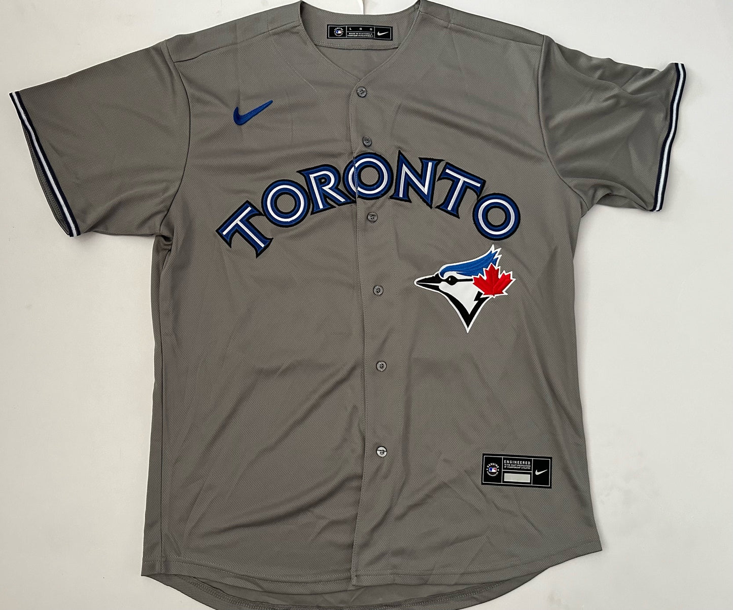 Toronto Blue Jays MLB Baseball Shirt Large Halladay 32 Grey