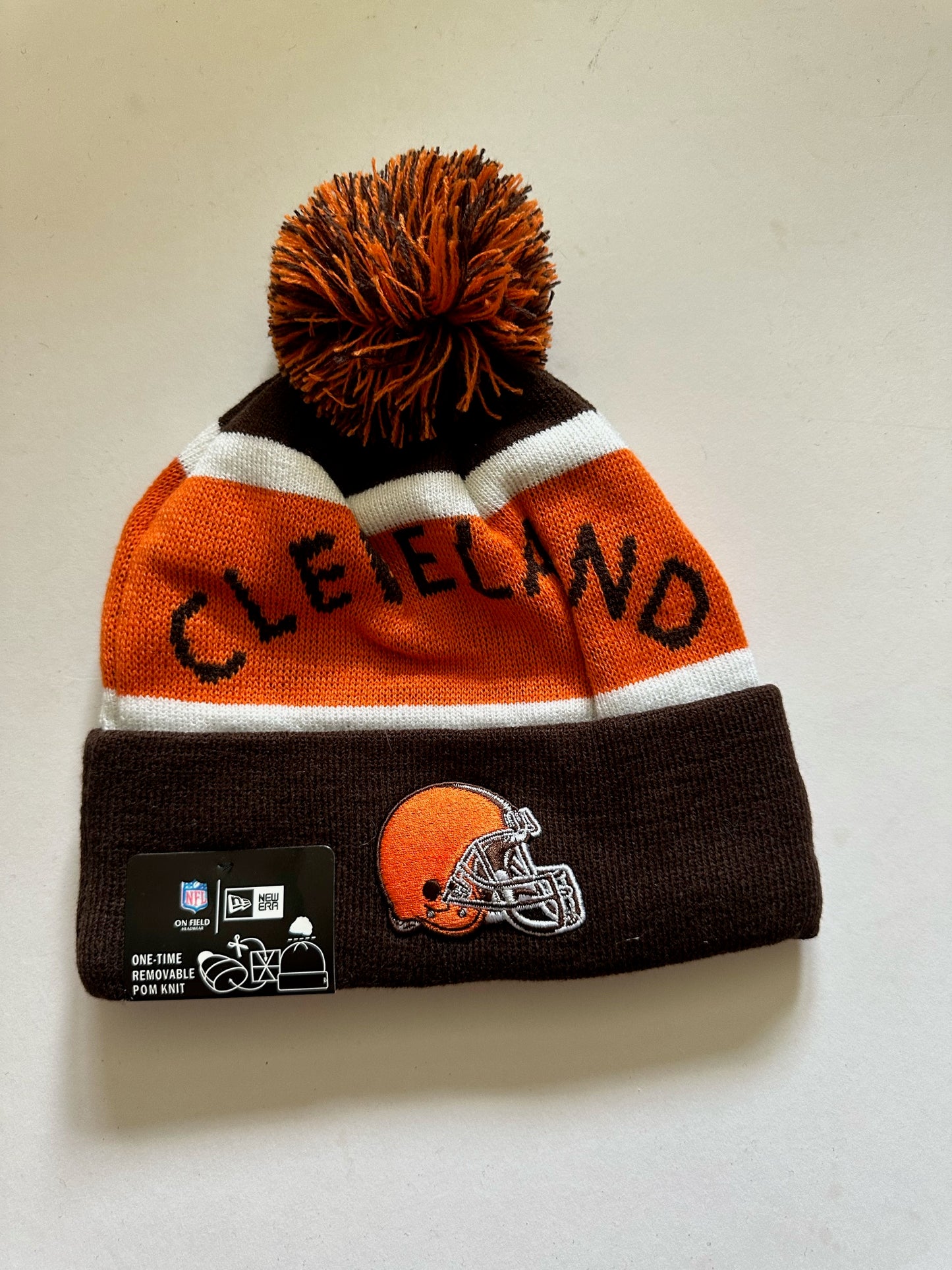 Cleveland Browns NFL Bobble Beanie Multi Colour With Tags on