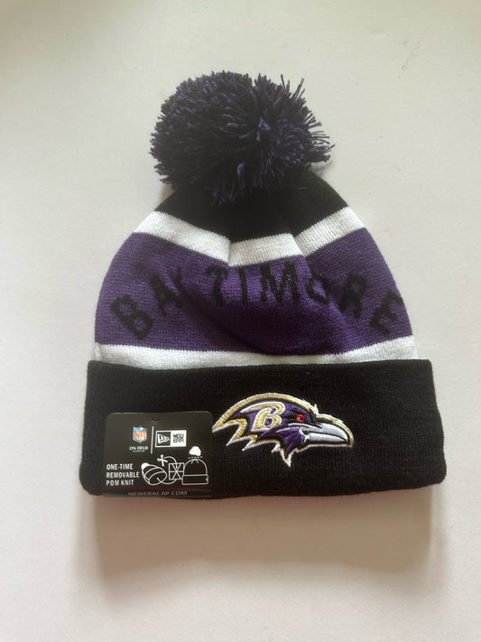 Baltimore Ravens NFL Bobble Beanie Multi Colour With Tags on