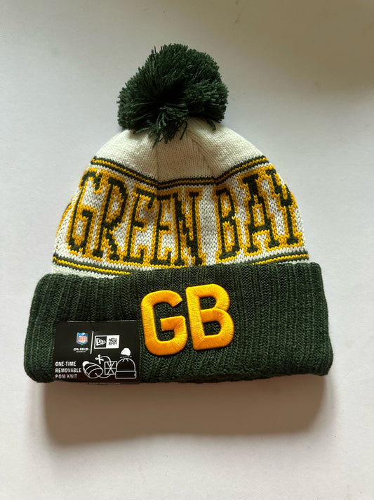 Green Bay Packers NFL Bobble Beanie Multi Colour With Tags on