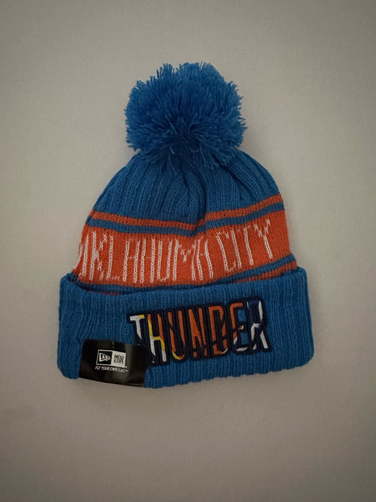 Oklahoma OKC Thunder NBA Bobble Beanie Multi Colour With Tags on