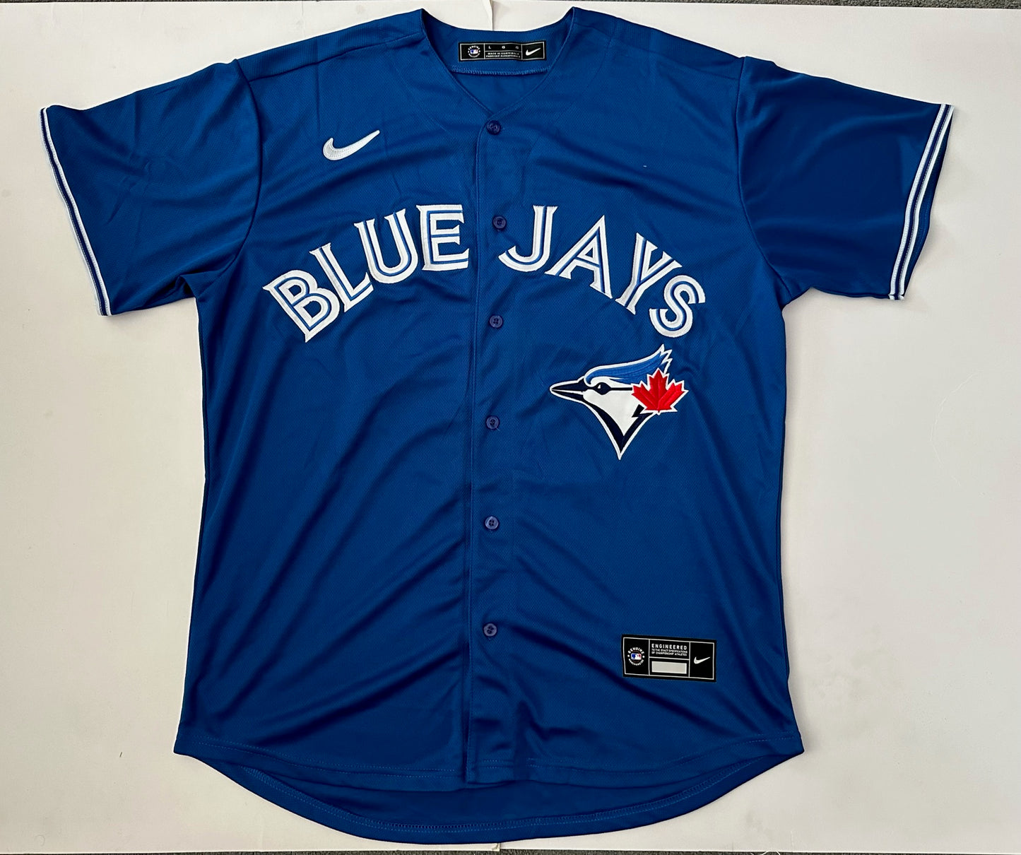 Toronto Blue Jays MLB Baseball Shirt Large Bautista 19 Blue