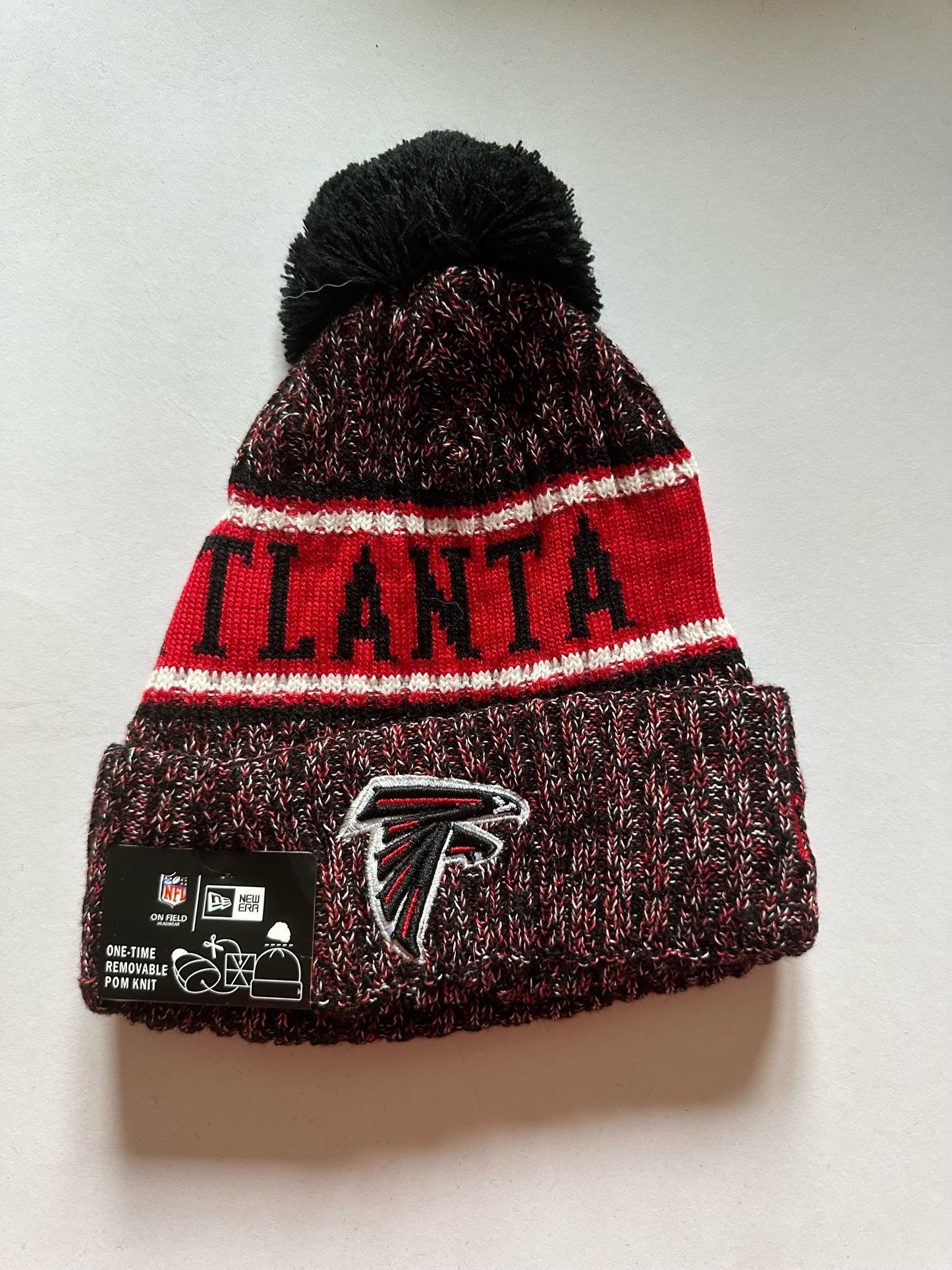 Atlanta Falcons NFL Bobble Beanie Multi Colour With Tags on