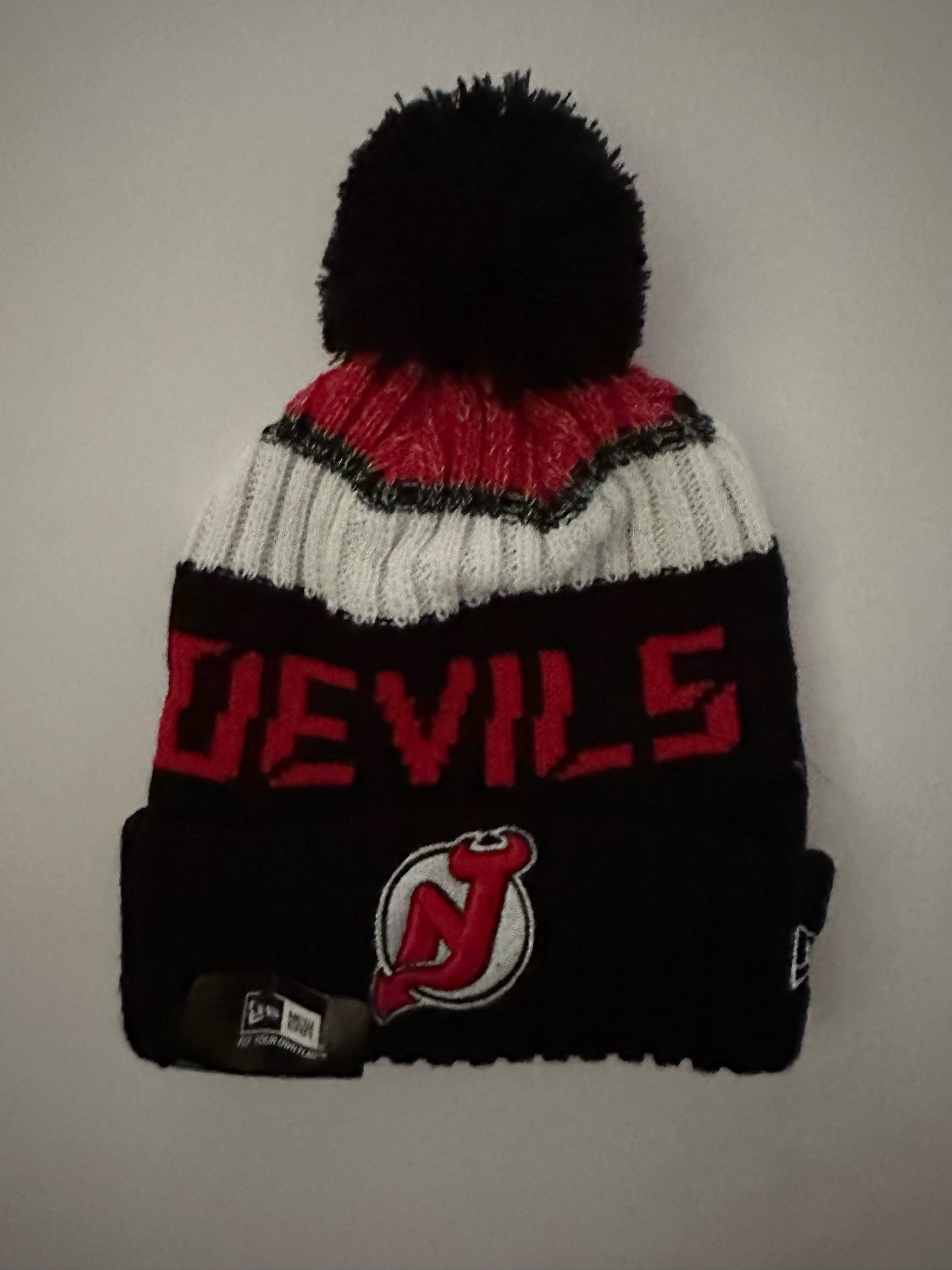 New Jersey Devils NHL Bobble Beanie Multi Colour With Tags on