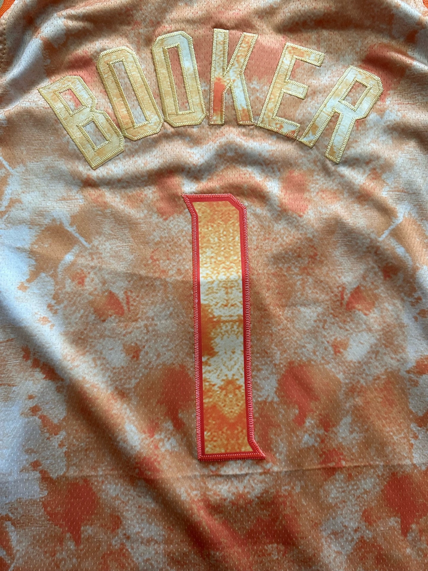 Retro Cloudy Phoenix Suns Booker Basketball Vest Large Orange