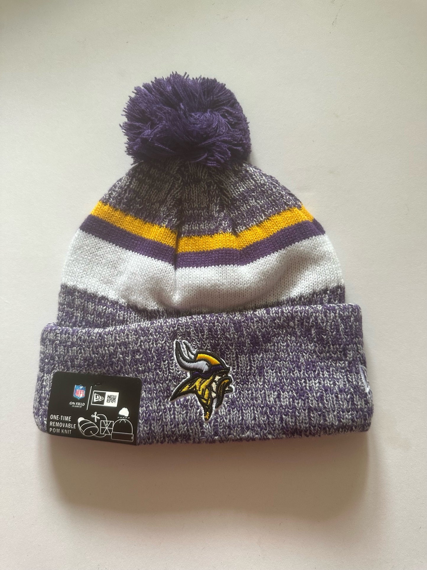 Minnesota Vikings NFL Bobble Beanie Multi Colour With Tags on