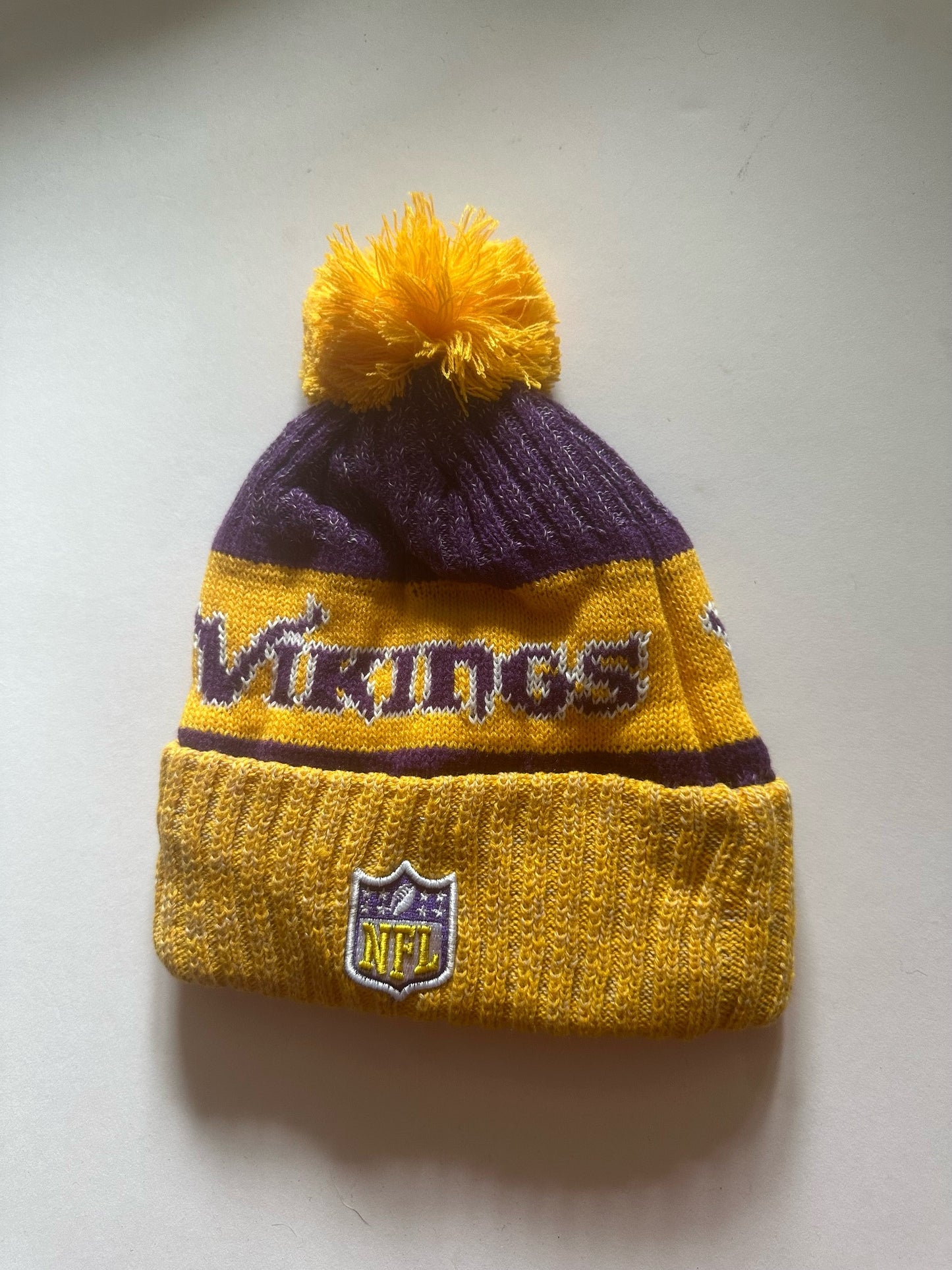 Minnesota Vikings NFL Bobble Beanie Multi Colour With Tags on
