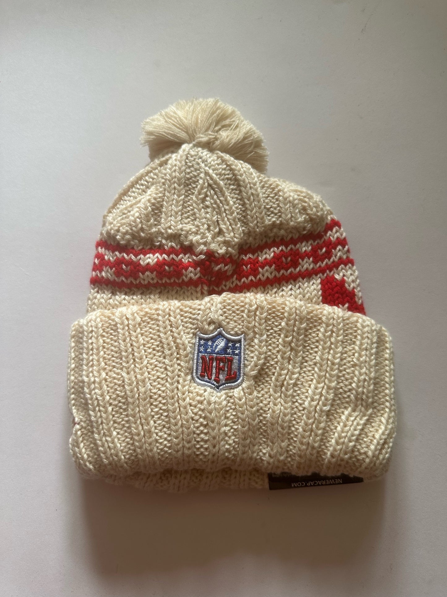 San Francisco 49ers NFL Bobble Beanie Multi Colour With Tags on