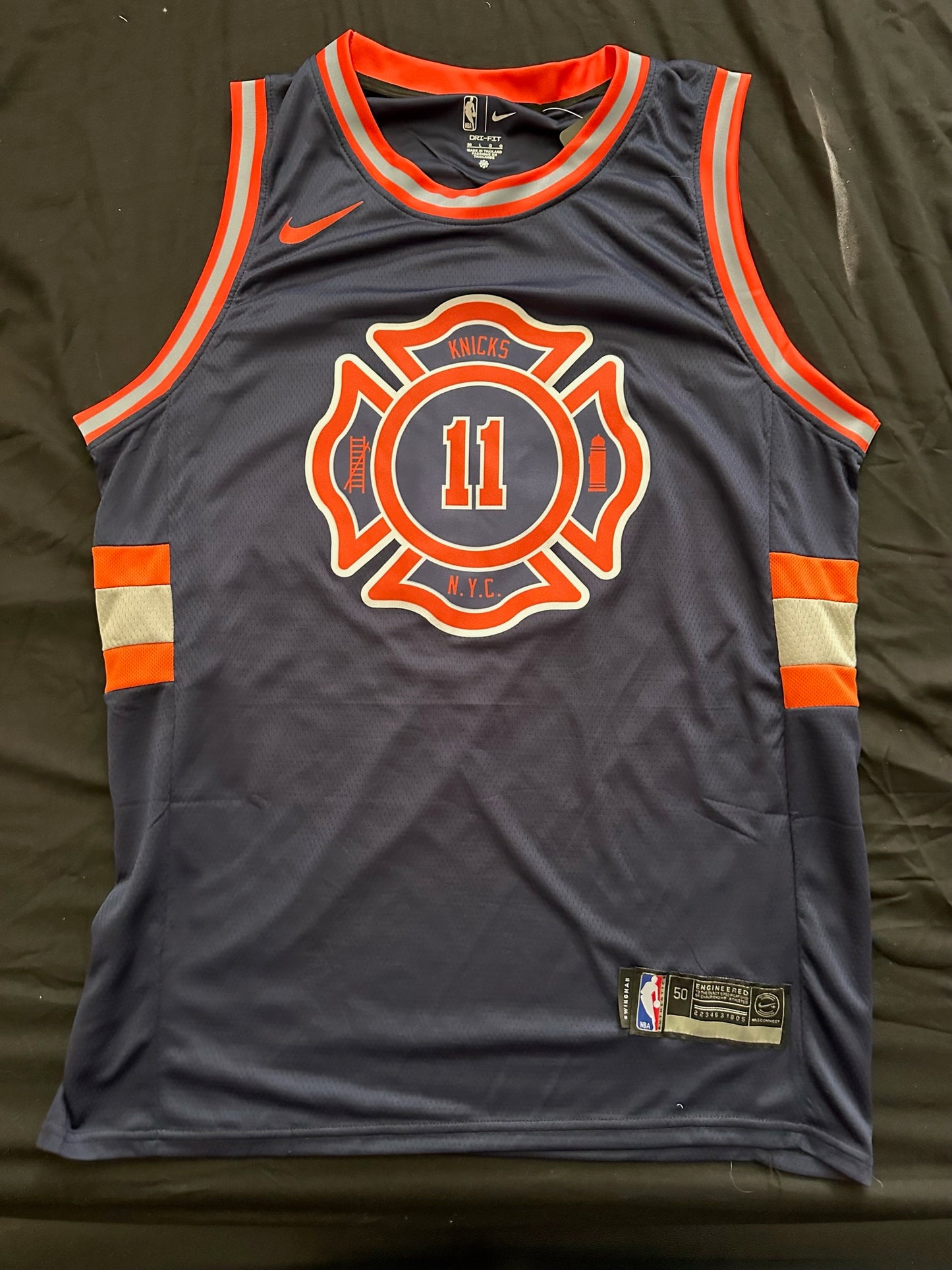 Retro FDNY Knicks Brunson Basketball Vest Large