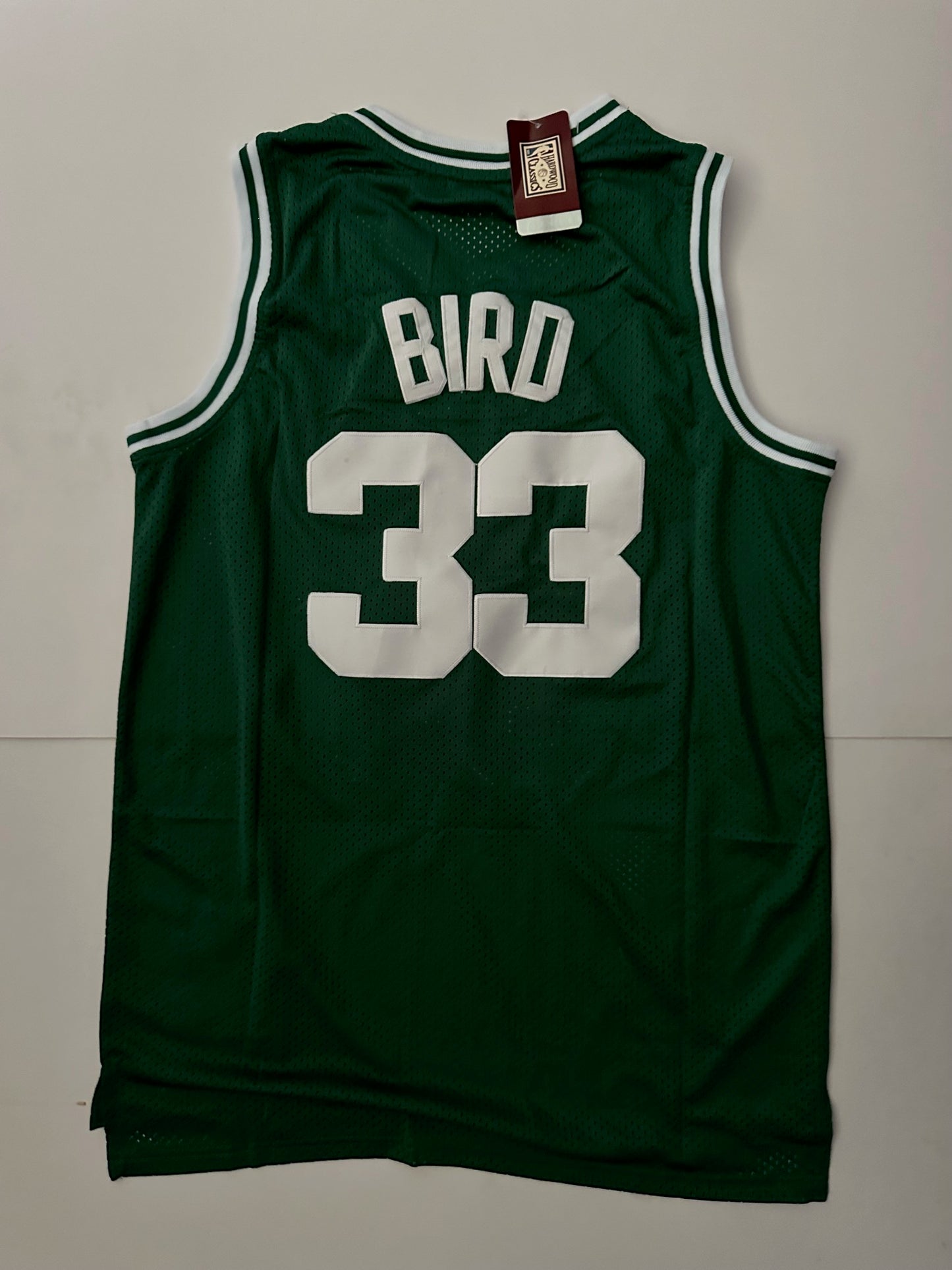 Boston Celtics NBA Hardwood Classics Basketball Vest Large Bird 33 Green