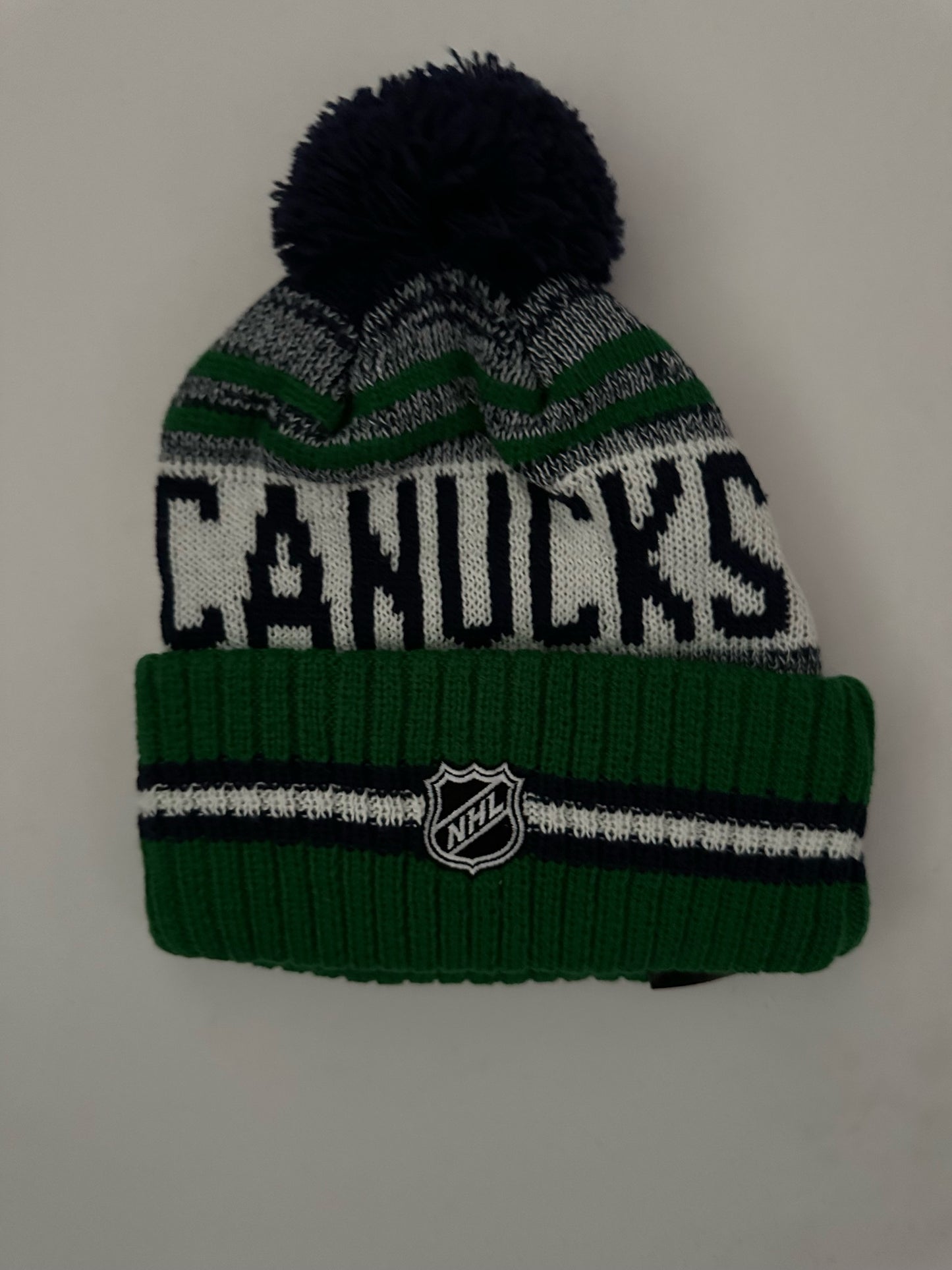 Vancouver Canucks NHL Bobble Beanie Multi Colour With Tags on