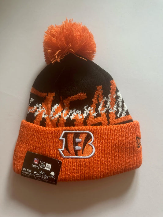 Cincinnati Bengals NFL Bobble Beanie Multi Colour With Tags on