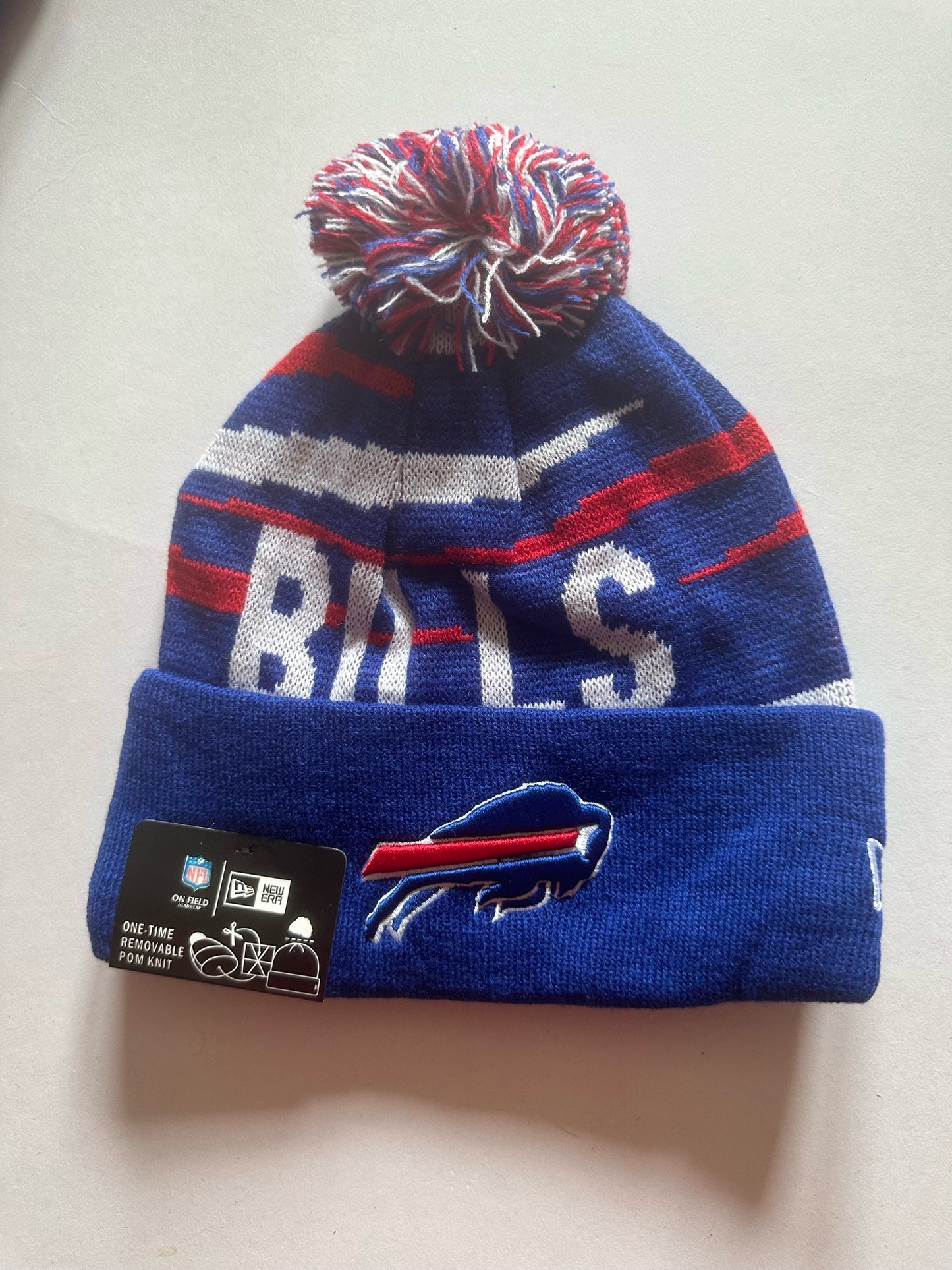 Buffalo Bills NFL Bobble Beanie Multi Colour With Tags on