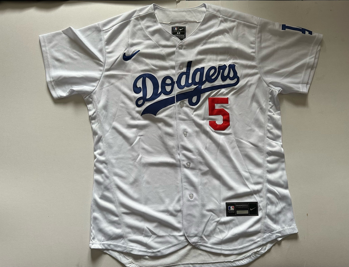 Los Angeles LA Dodgers MLB Baseball Shirt Large Freeman 5 White