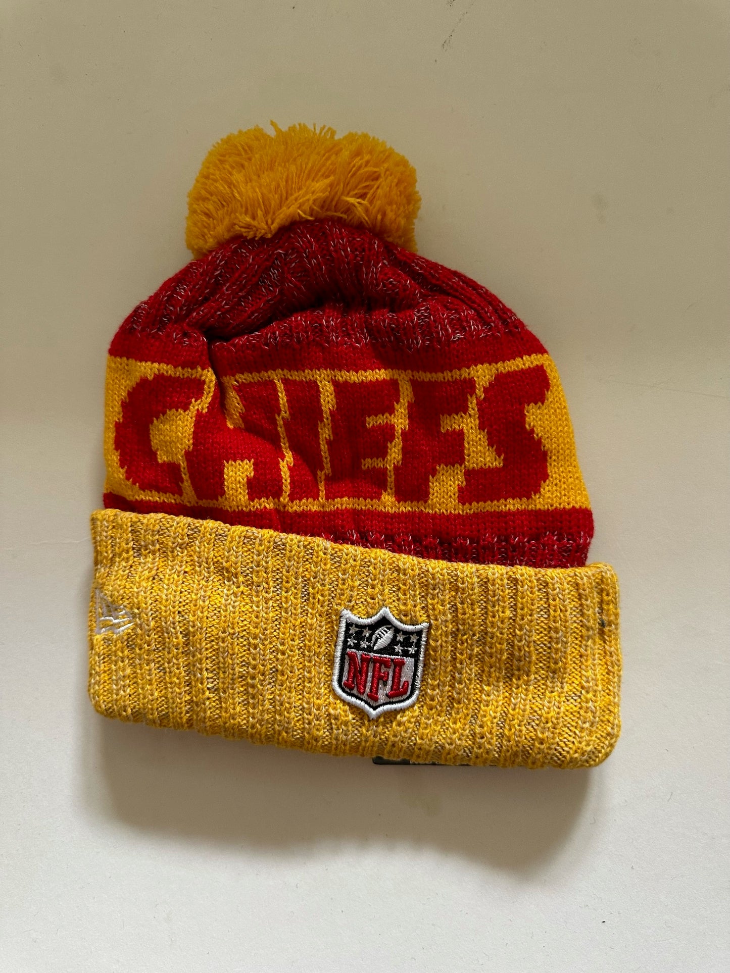 Kansas City Chiefs NFL Bobble Beanie Multi Colour With Tags on