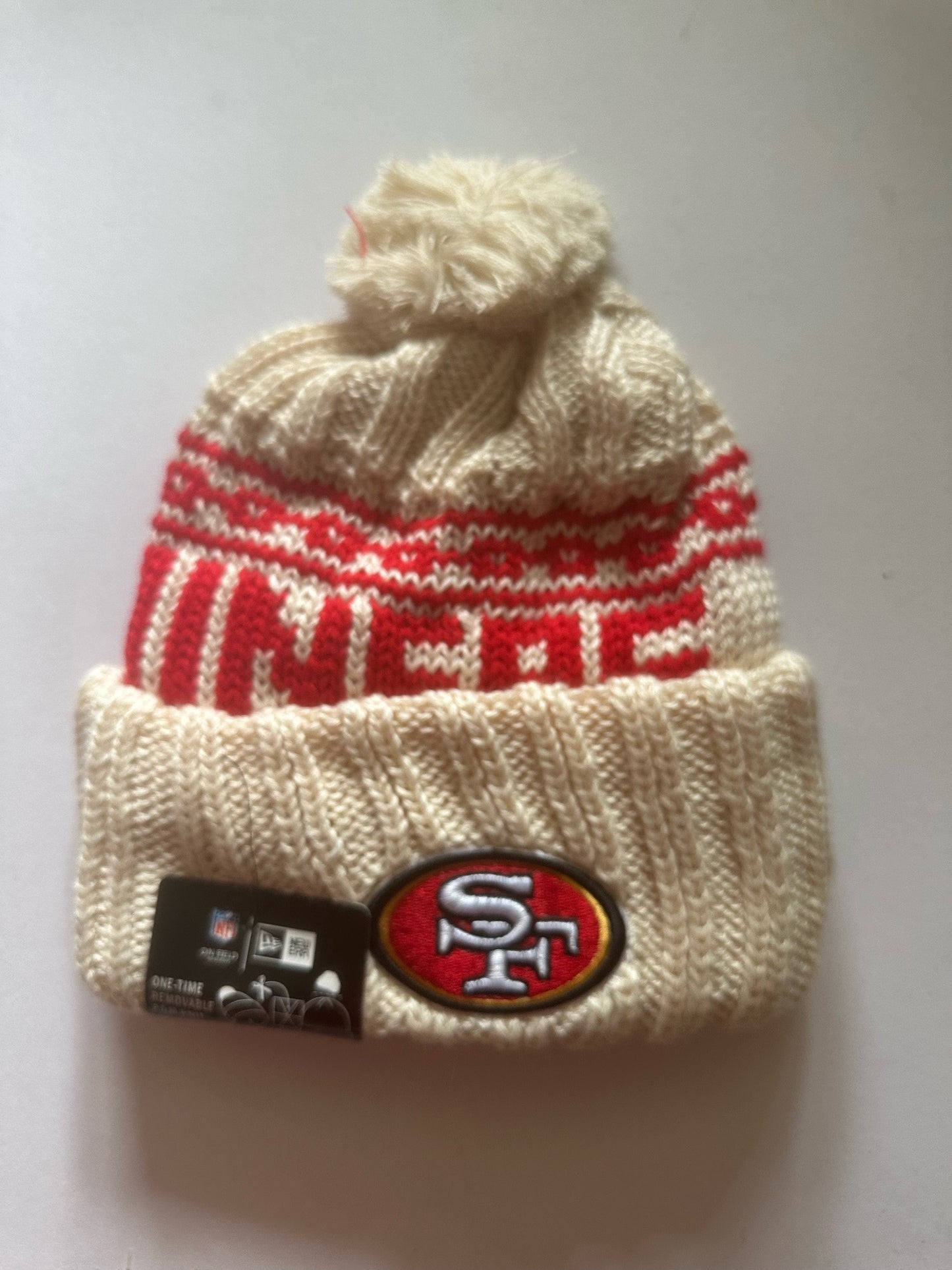 San Francisco 49ers NFL Bobble Beanie Multi Colour With Tags on