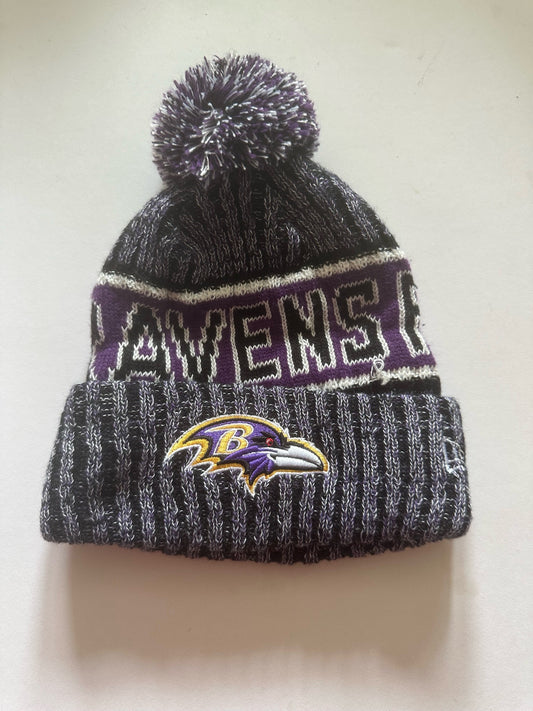 Baltimore Ravens NFL Bobble Beanie Multi Colour With Tags on