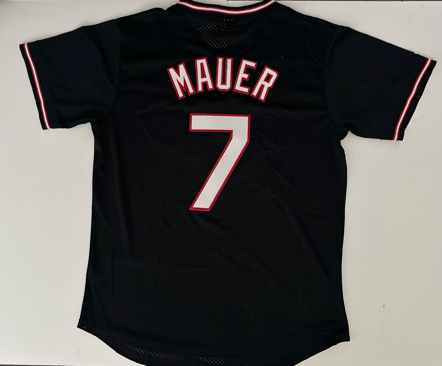 Minnesota Twins MLB Baseball Shirt Large Mauer 7 Blue