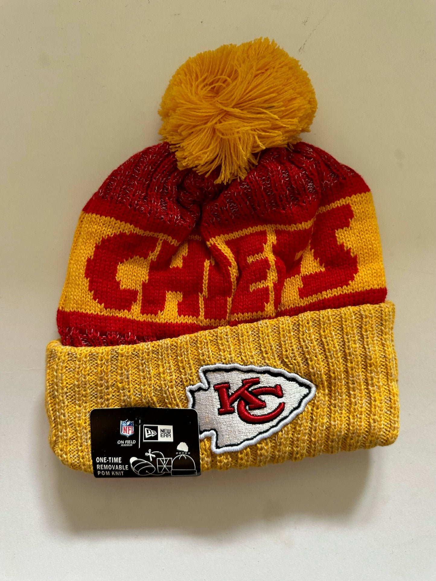 Kansas City Chiefs NFL Bobble Beanie Multi Colour With Tags on