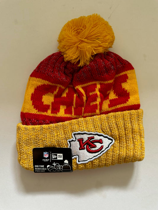 Kansas City Chiefs NFL Bobble Beanie Multi Colour With Tags on