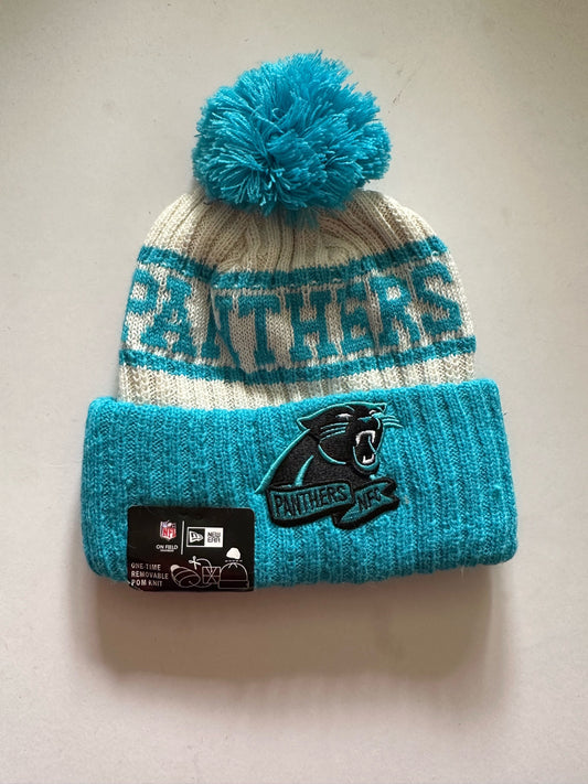 Carolina Panthers NFL Bobble Beanie Multi Colour With Tags on