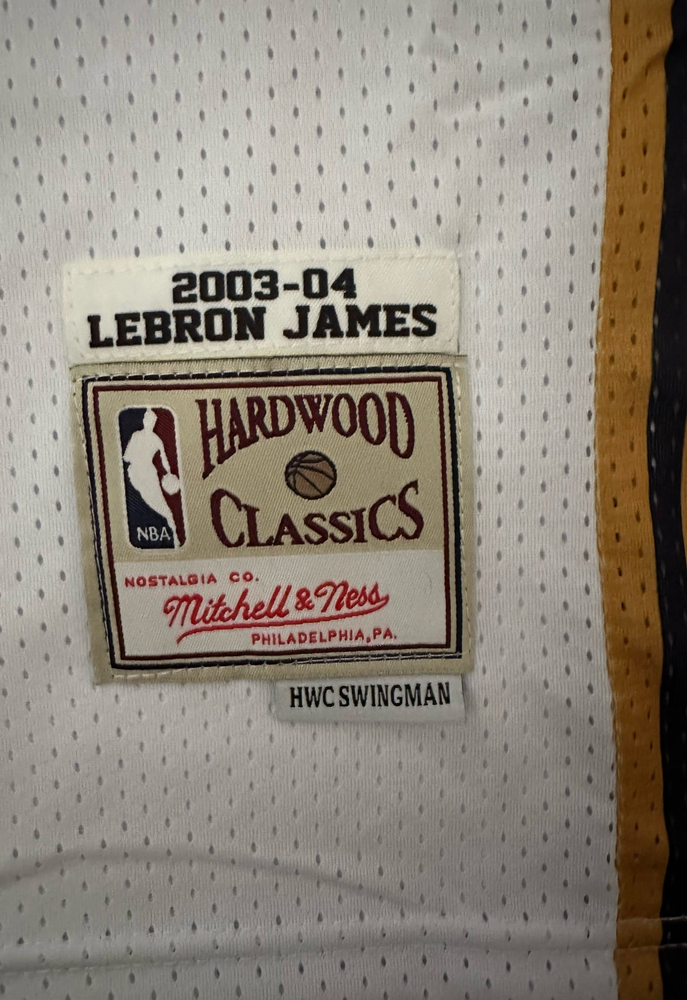 Cleveland Cavaliers NBA Hardwood Classics Basketball Vest Large James 23 White