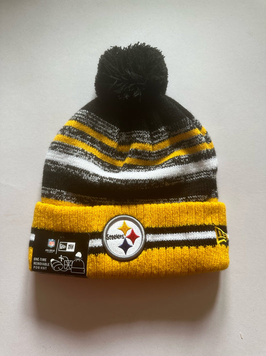 Pittsburgh Steelers NFL Bobble Beanie Multi Colour With Tags on