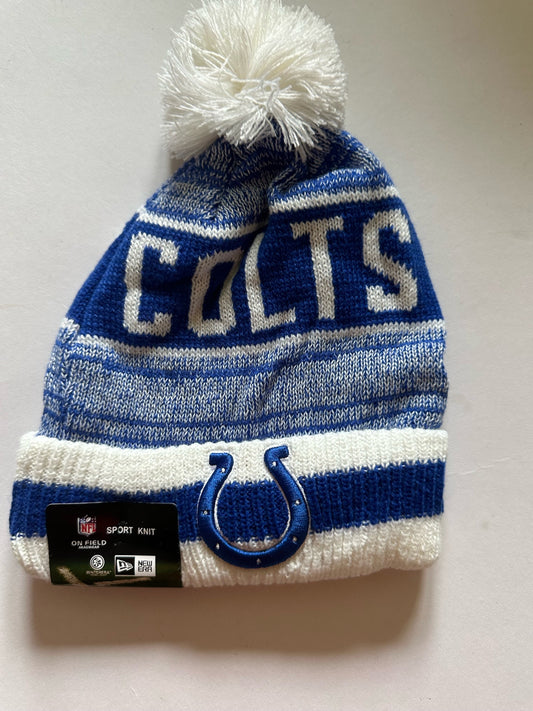Indianapolis Colts NFL Bobble Beanie Multi Colour With Tags on