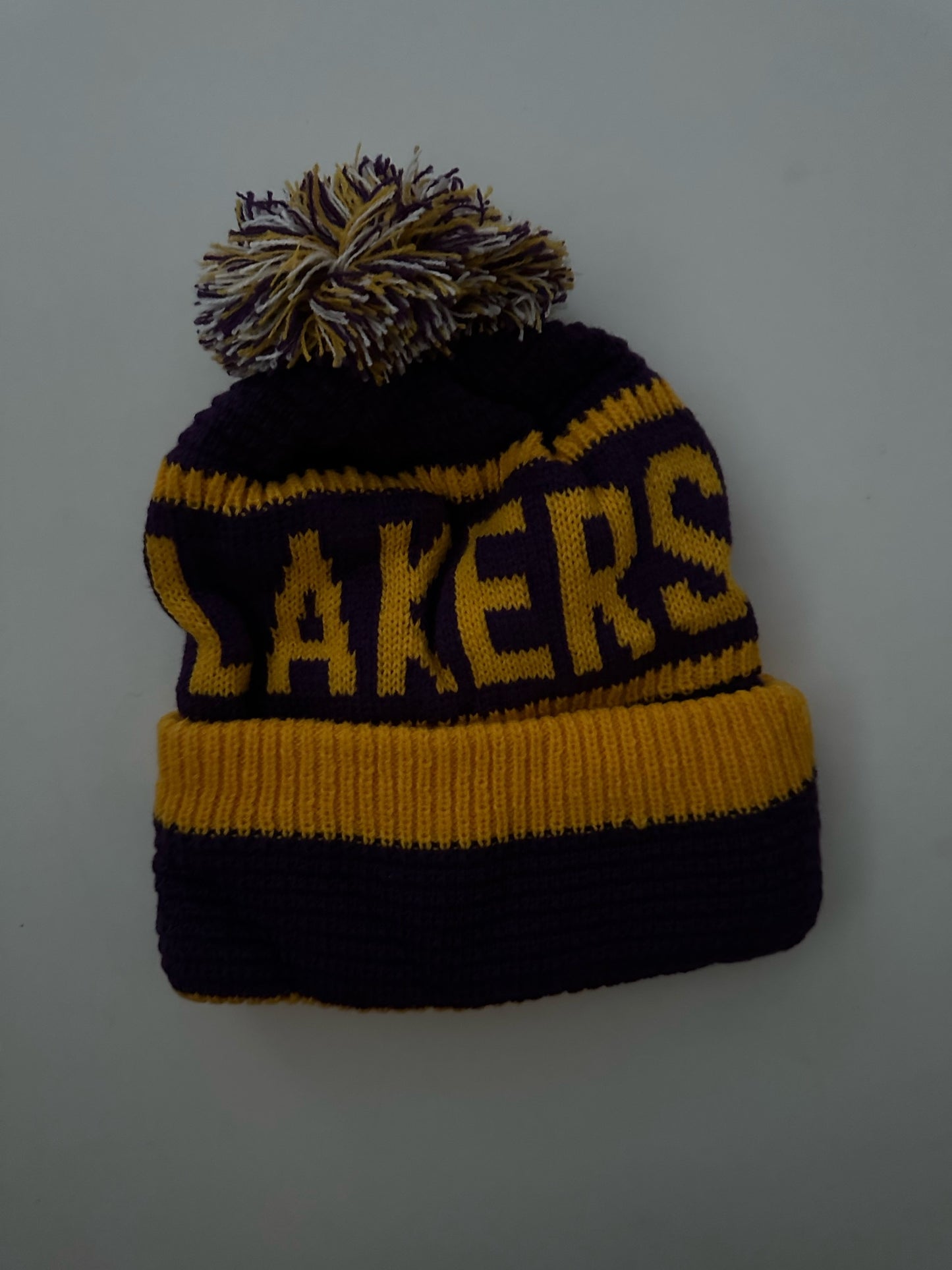 Los Angeles LA Lakers NBA Bobble Beanie Multi Colour With Tags on
