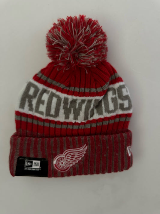 Detroit Red Wings NHL Bobble Beanie Multi Colour With Tags on