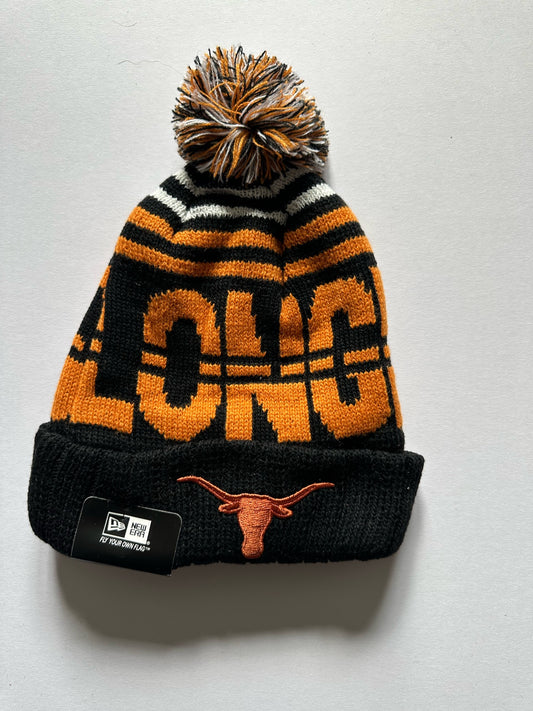 Texas Longhorns Hook Em Horns NCAA Bobble Beanie Multi Colour Tags on