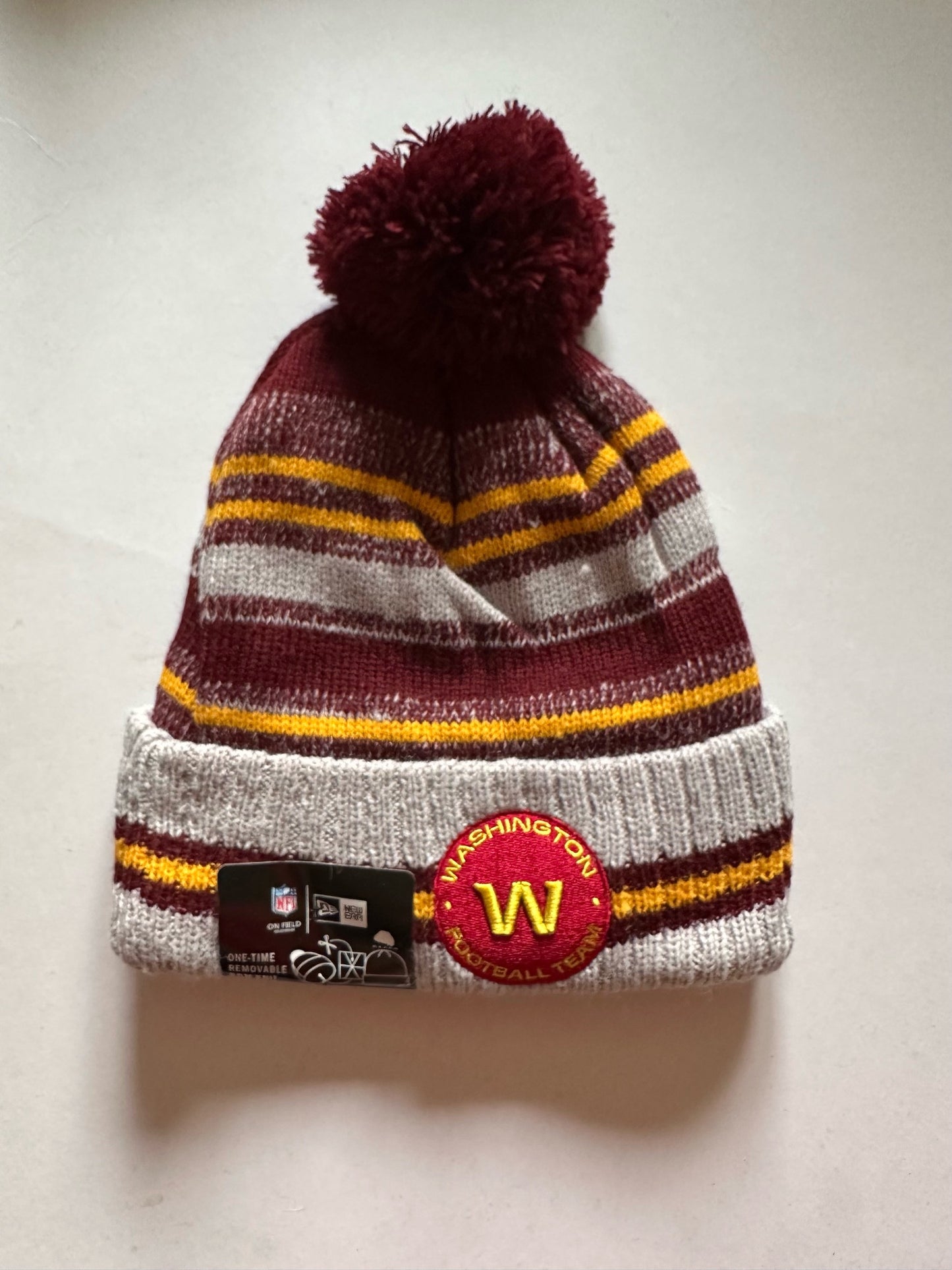Washington Commanders NFL Bobble Beanie Multi Colour With Tags on