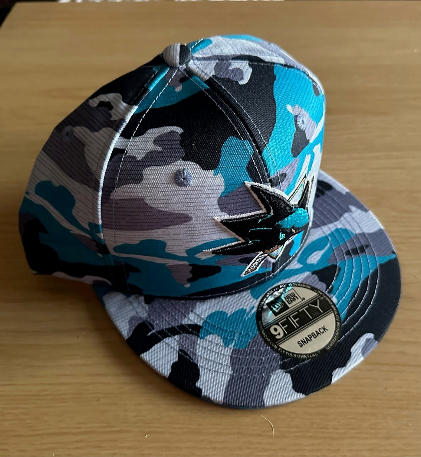 San Jose Sharks NHL SnapBack Camo Baseball Cap Multicolour New With Sticker