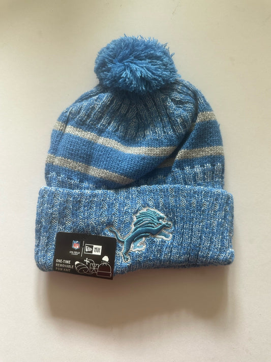 Detroit Lions NFL Bobble Beanie Multi Colour With Tags on