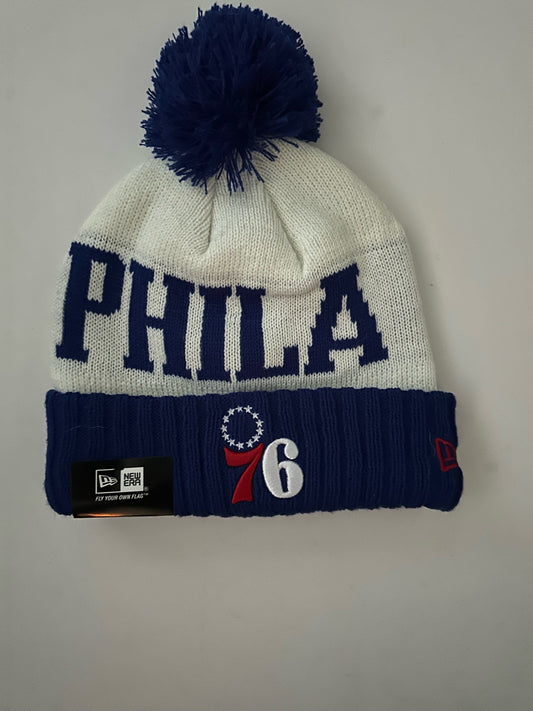 Philadelphia 76ers NBA Bobble Beanie Multi Colour With Tags on