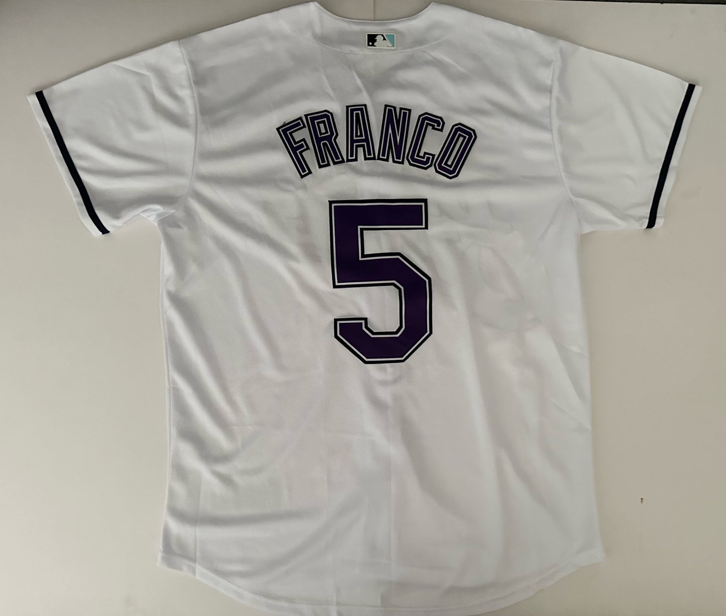 Tampa Bay Rays MLB Baseball Shirt Large Franco 5 White