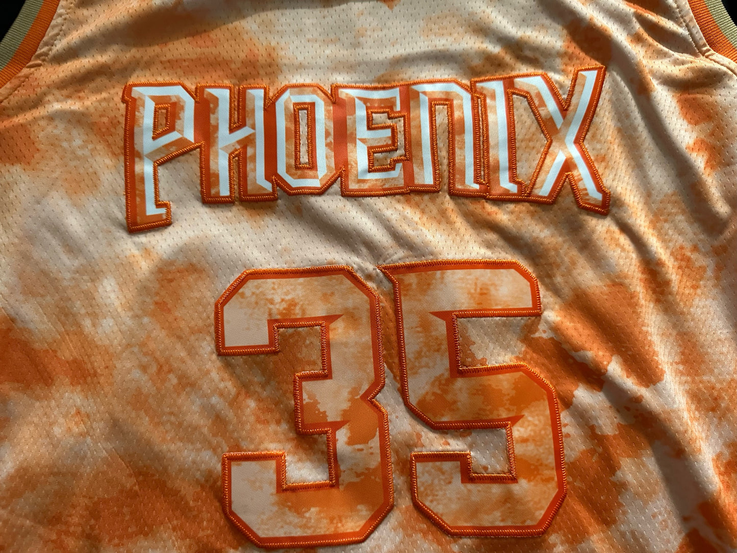 Retro Cloudy Phoenix Suns Durant Basketball Vest Orange Large