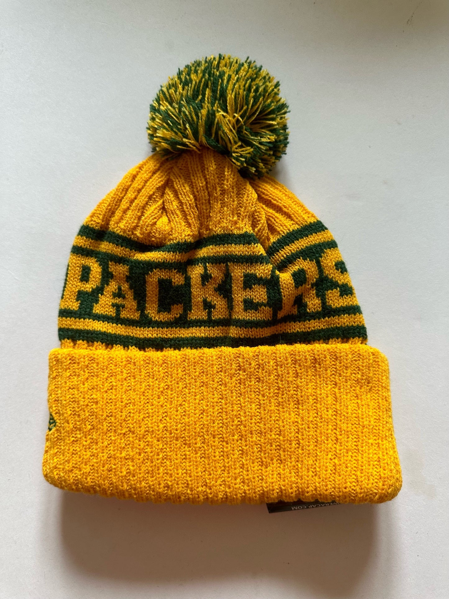 Green Bay Packers NFL Bobble Beanie Multi Colour With Tags on