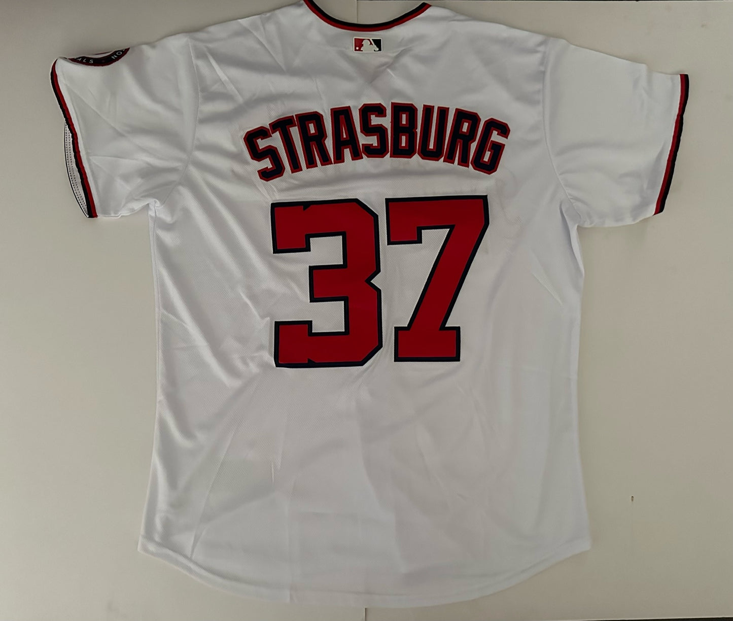 Washington Nationals MLB Baseball Shirt Large Strasburg 37 White