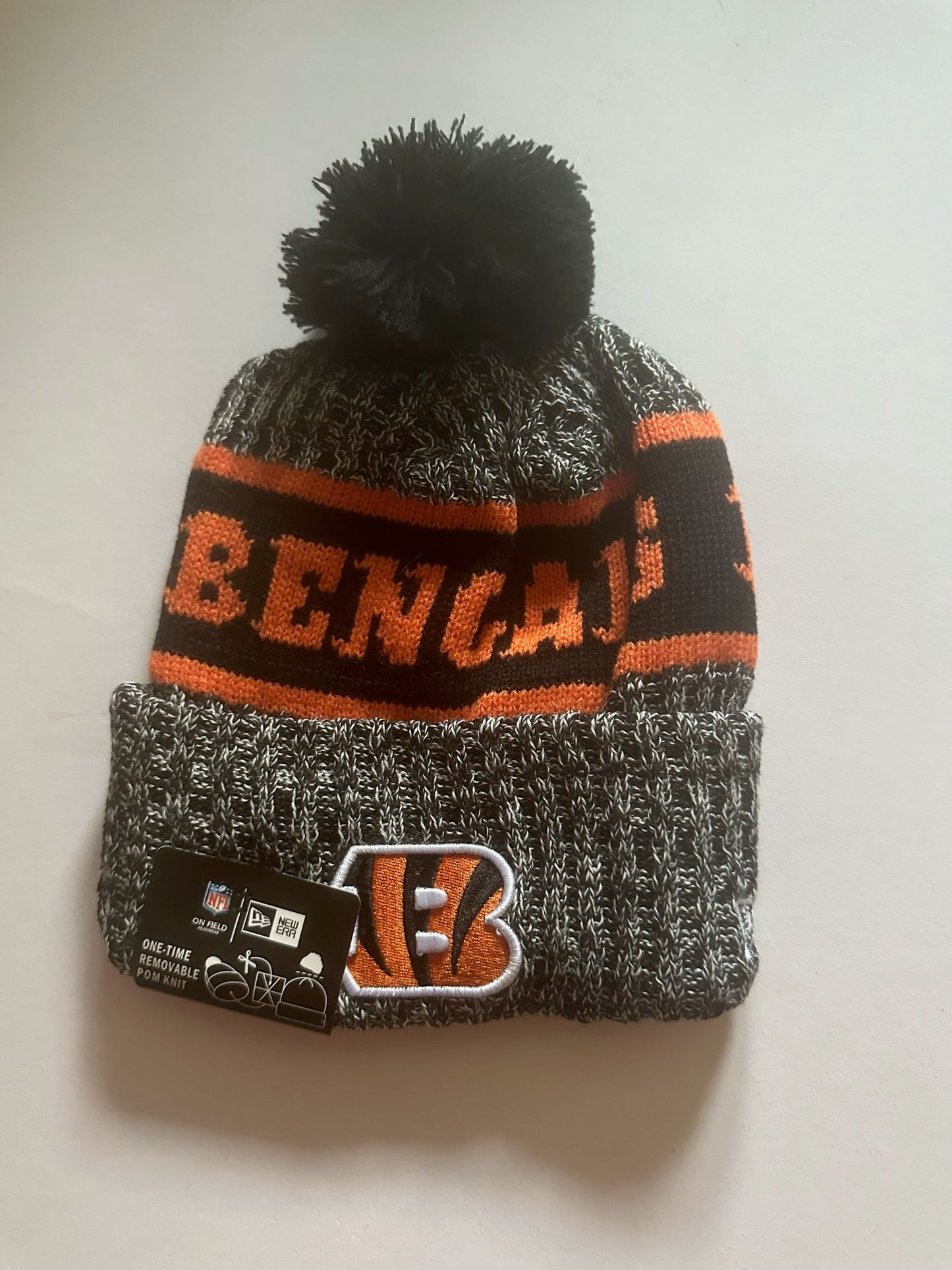 Cincinnati Bengals NFL Bobble Beanie Multi Colour With Tags on
