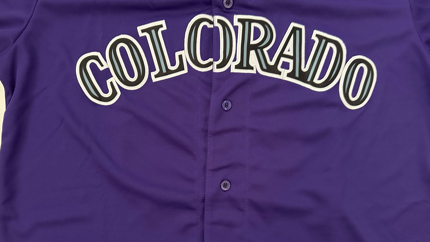Colorado Rockies MLB Baseball Shirt Large Bryant 23 Purple