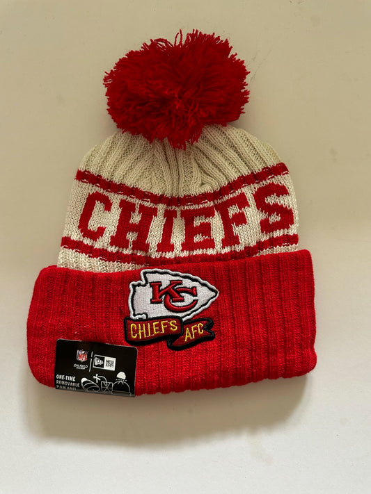 Kansas City Chiefs NFL Bobble Beanie Multi Colour With Tags on