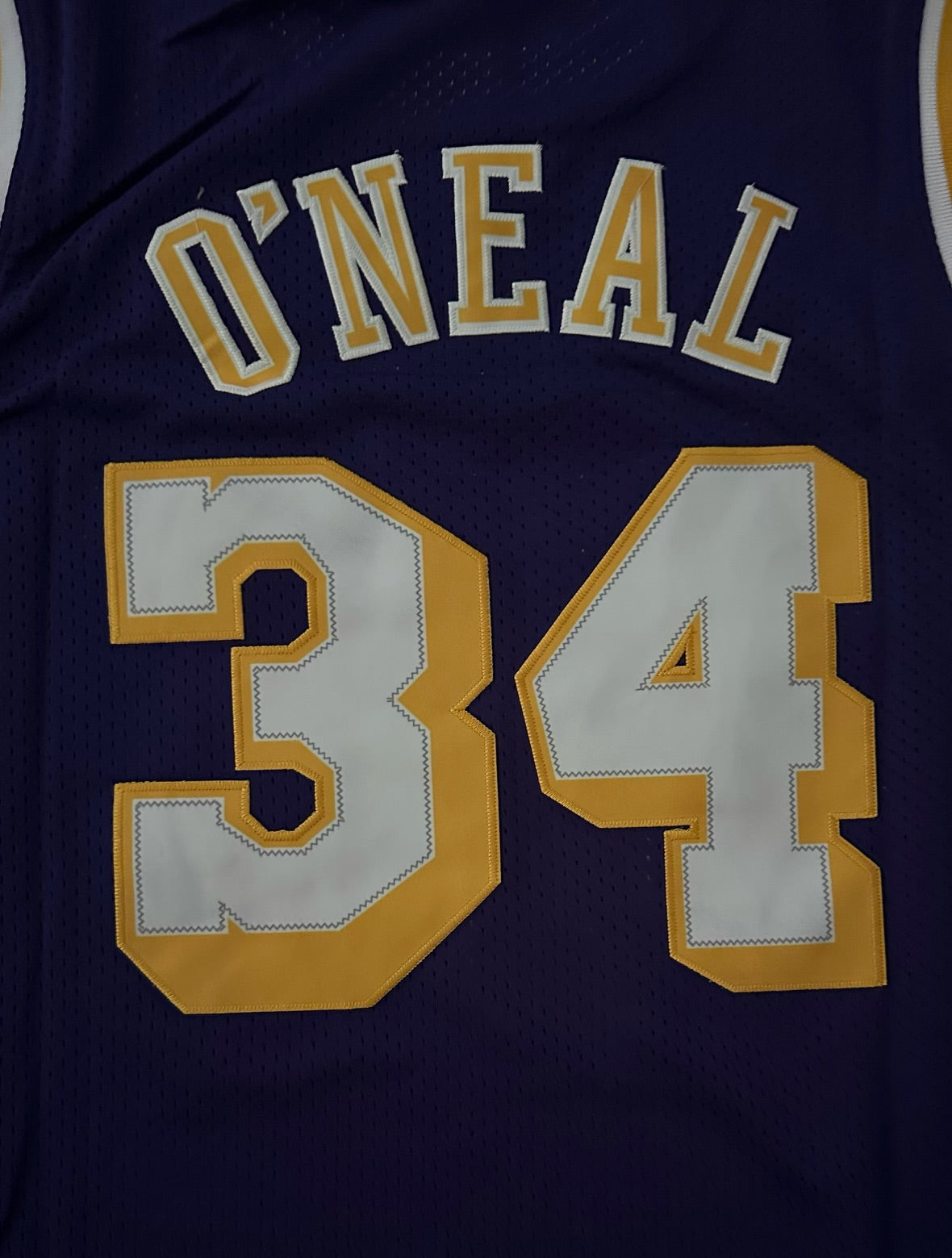 Los Angeles LA Lakers NBA Hardwood Classics Basketball Vest Large O'Neal 34 Puple