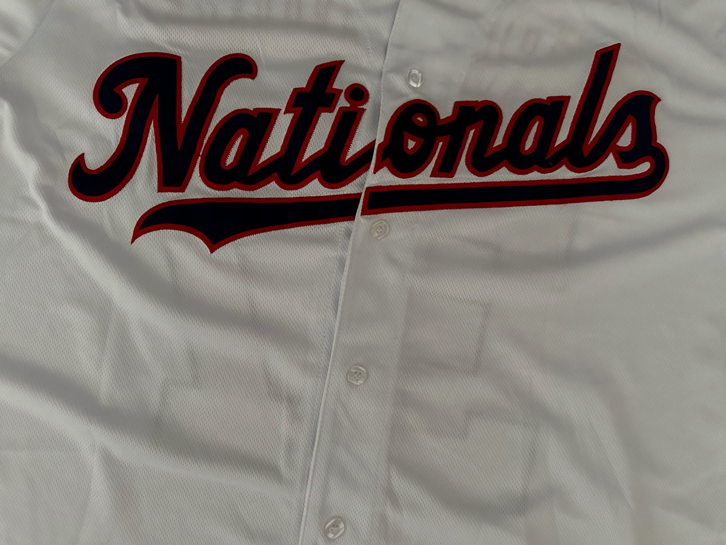 Washington Nationals MLB Baseball Shirt Large Strasburg 37 White