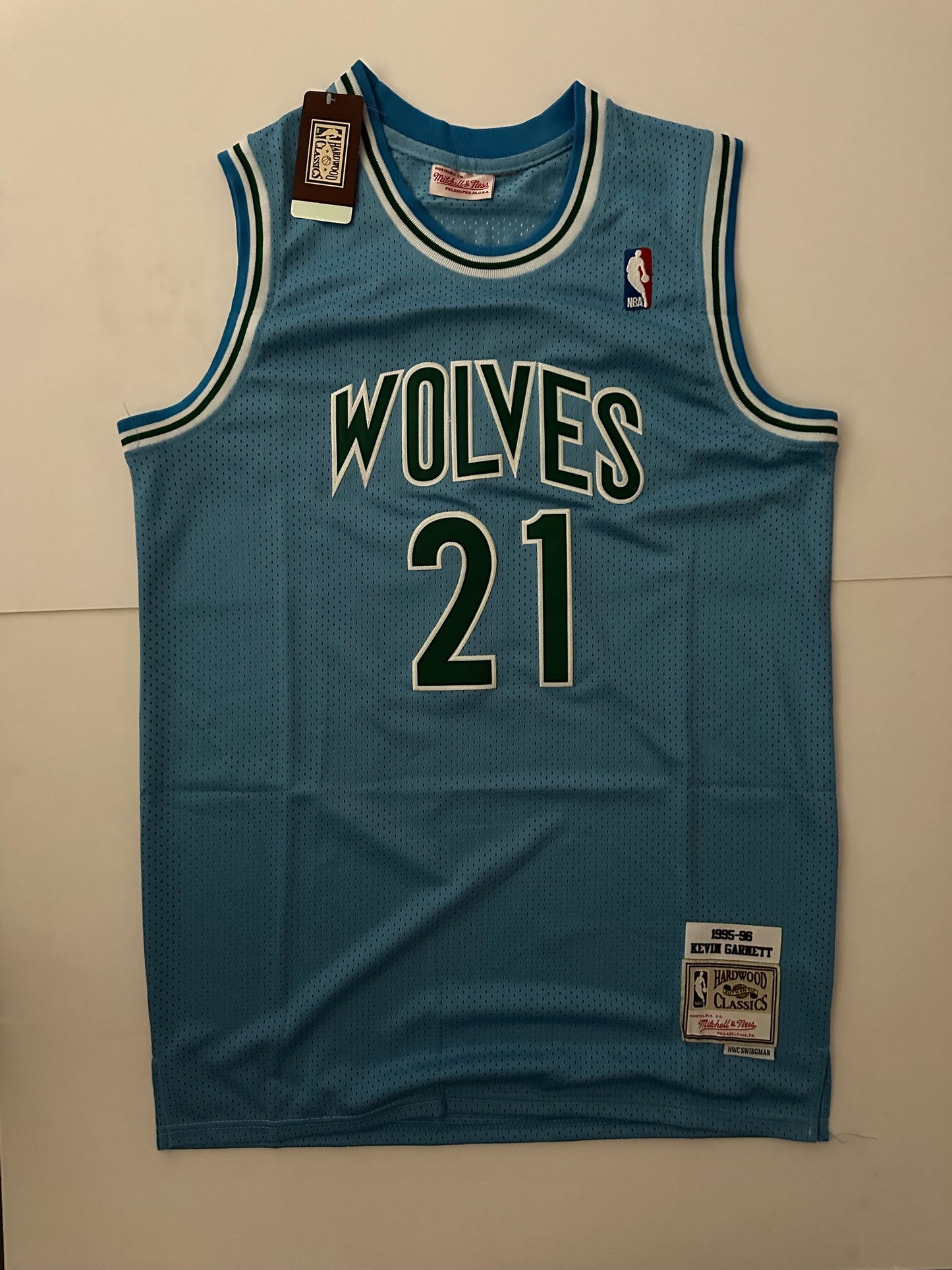 Minnesota Timberwolves NBA Hardwood Classics Garnett Basketball Vest Large 21 Blue