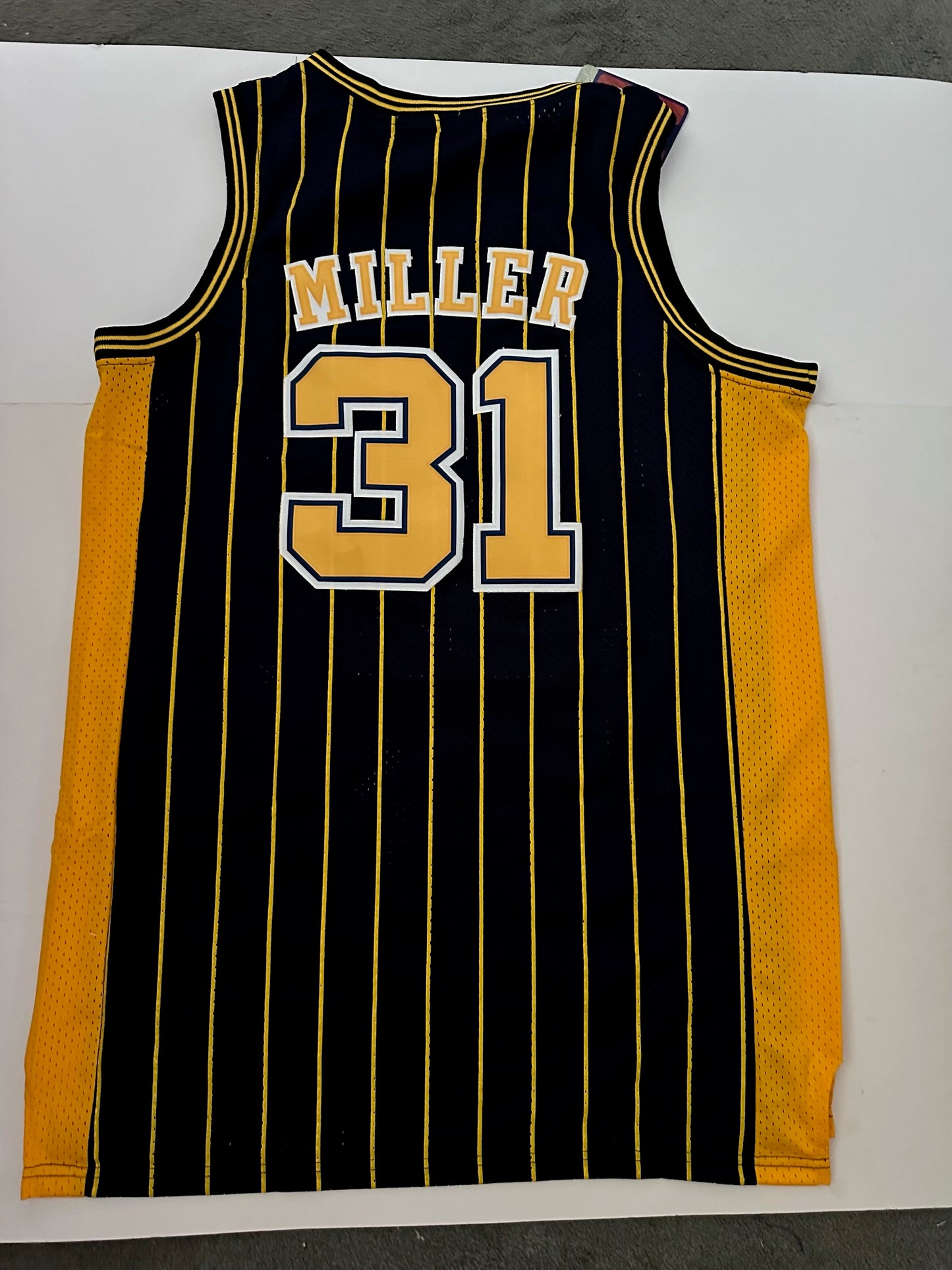 Indiana Pacers NBA Hardwood Classics Basketball Vest Large Miller 31 Blue