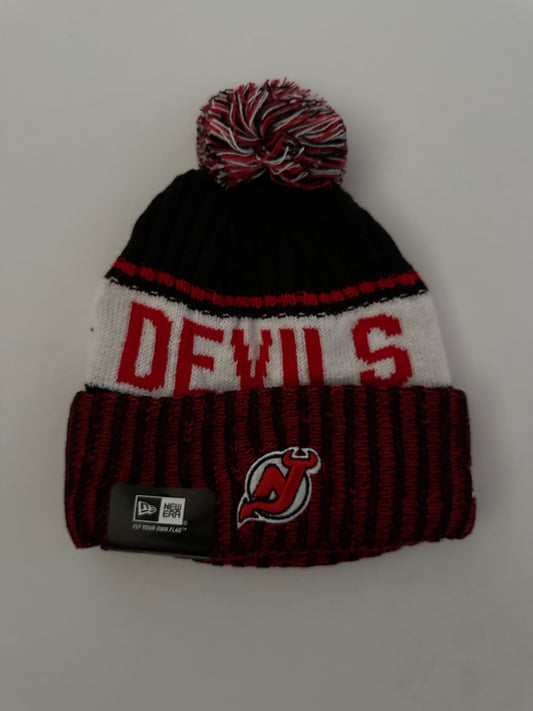 New Jersey Devils NHL Bobble Beanie Multi Colour With Tags on