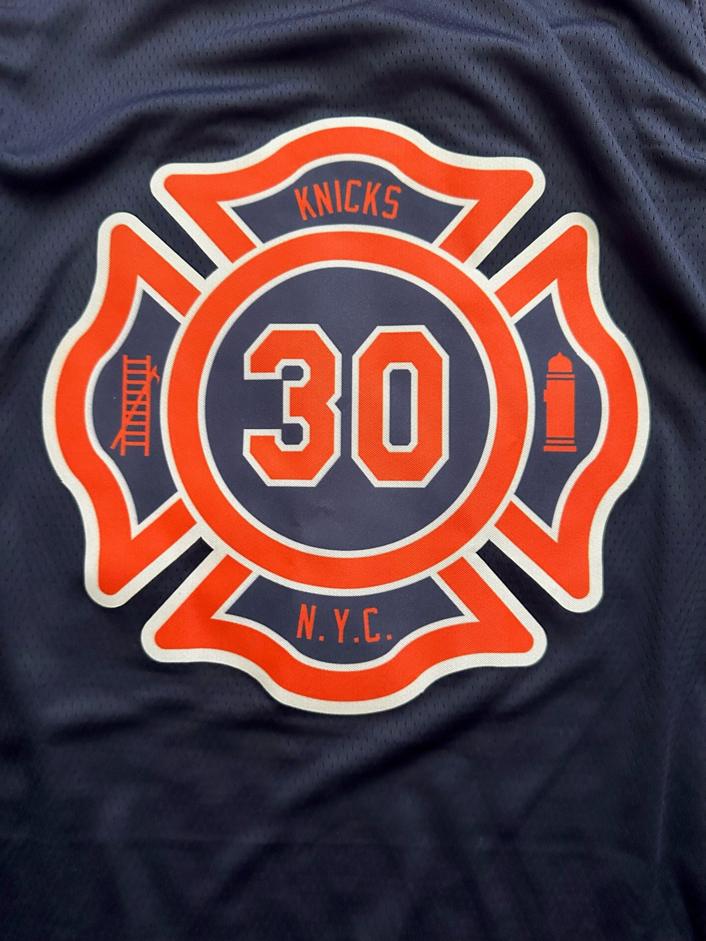 Retro FDNY Knicks Randle Basketball Vest Large Multicolour