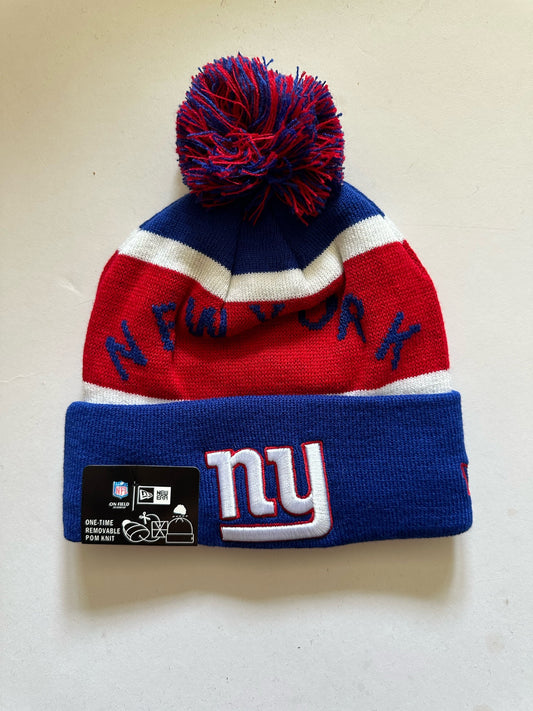 New York Giants NFL Bobble Beanie Multi Colour With Tags on